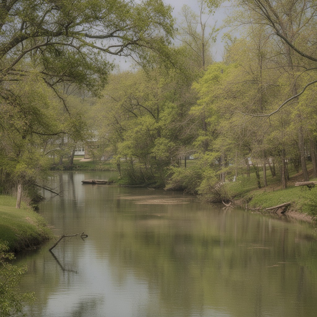 AI-generated illustration of Port Tobacco River