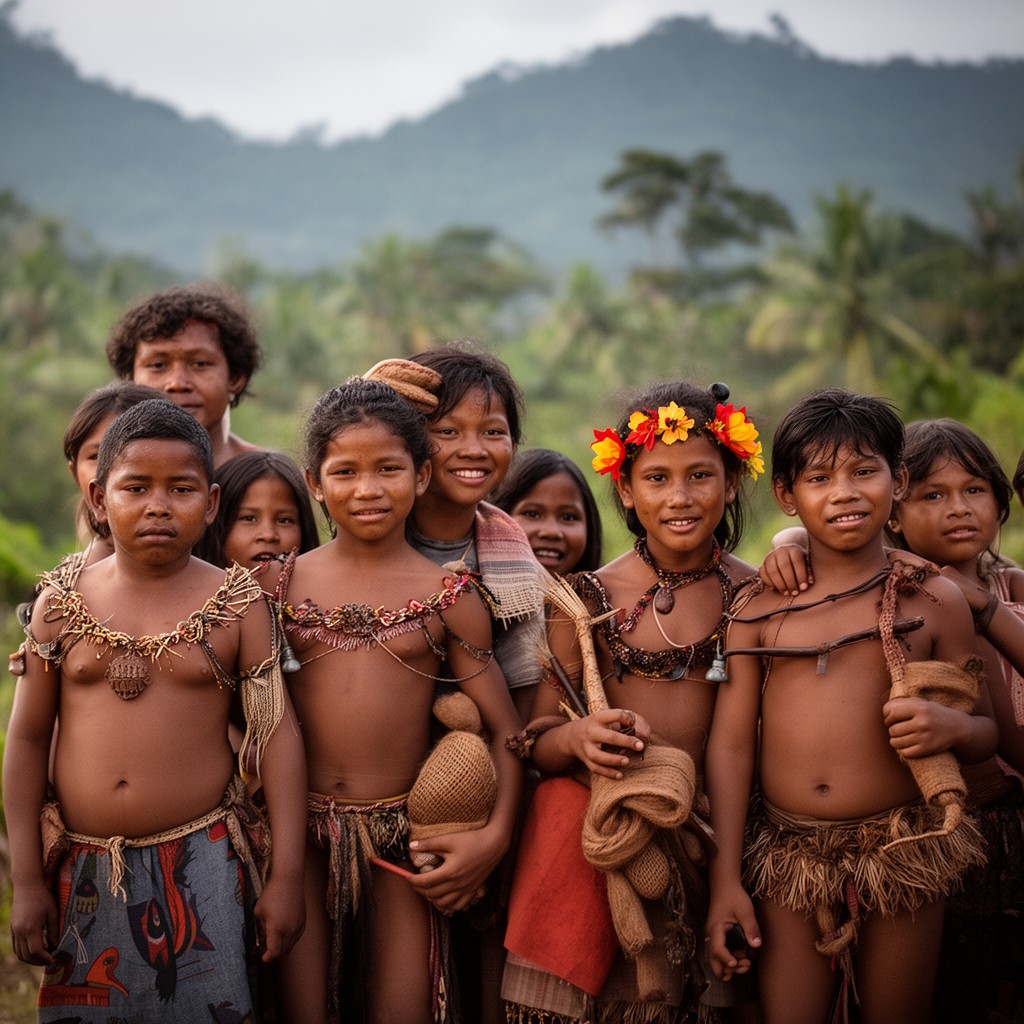 AI-generated illustration of Melanesians