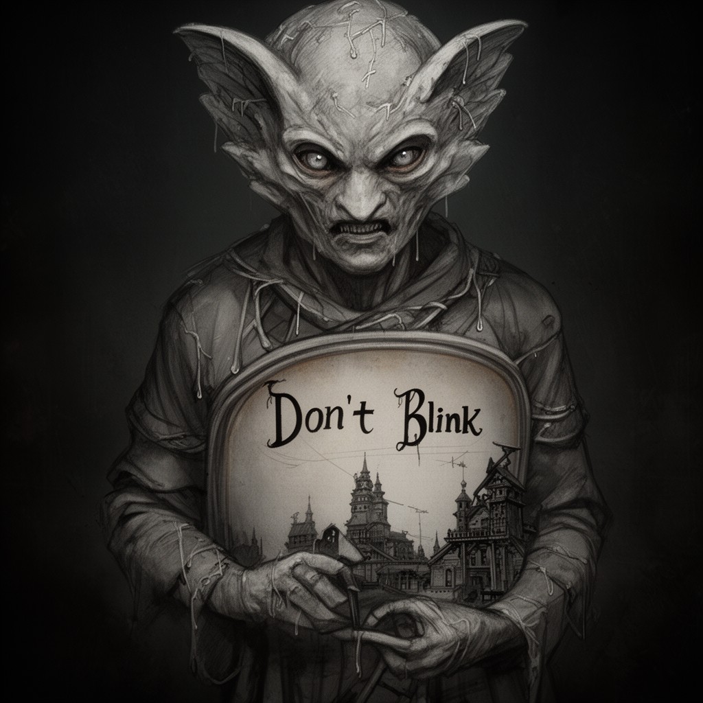 AI-generated illustration of "Don't blink"
