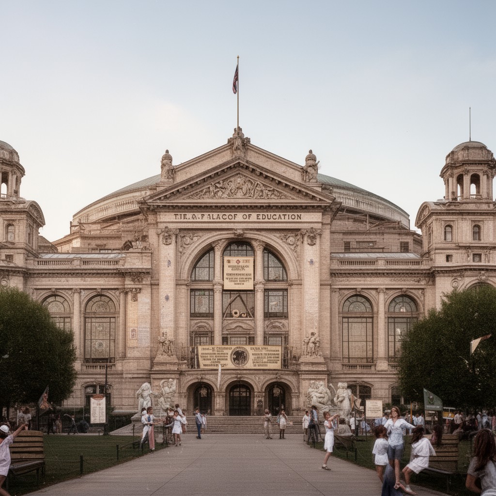 AI-generated illustration of Palace of Education