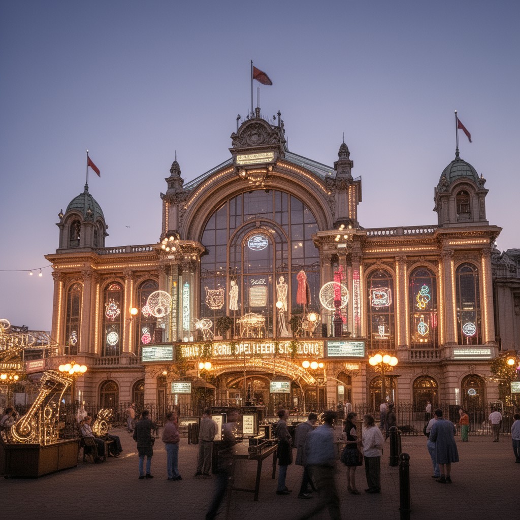 AI-generated illustration of Palace of Electricity