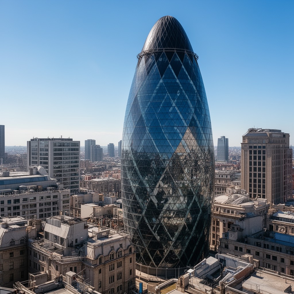 AI-generated illustration of 30 St Mary Axe