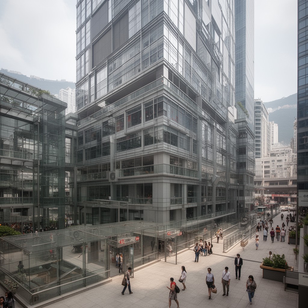 AI-generated illustration of HSBC Main Building, Hong Kong