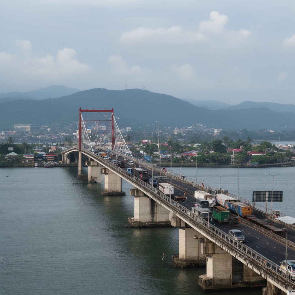 AI-generated illustration of Mactan–Mandaue Bridge