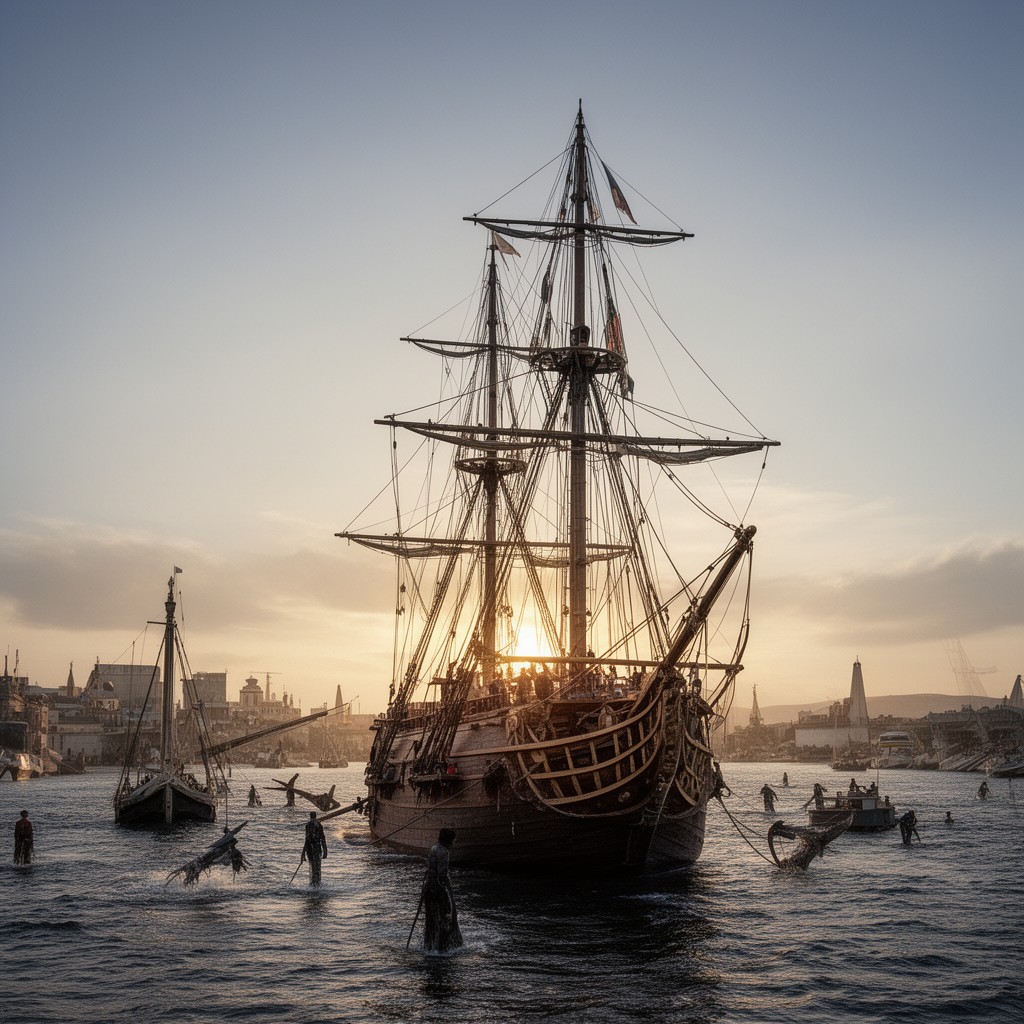 AI-generated illustration of Victoria (ship)
