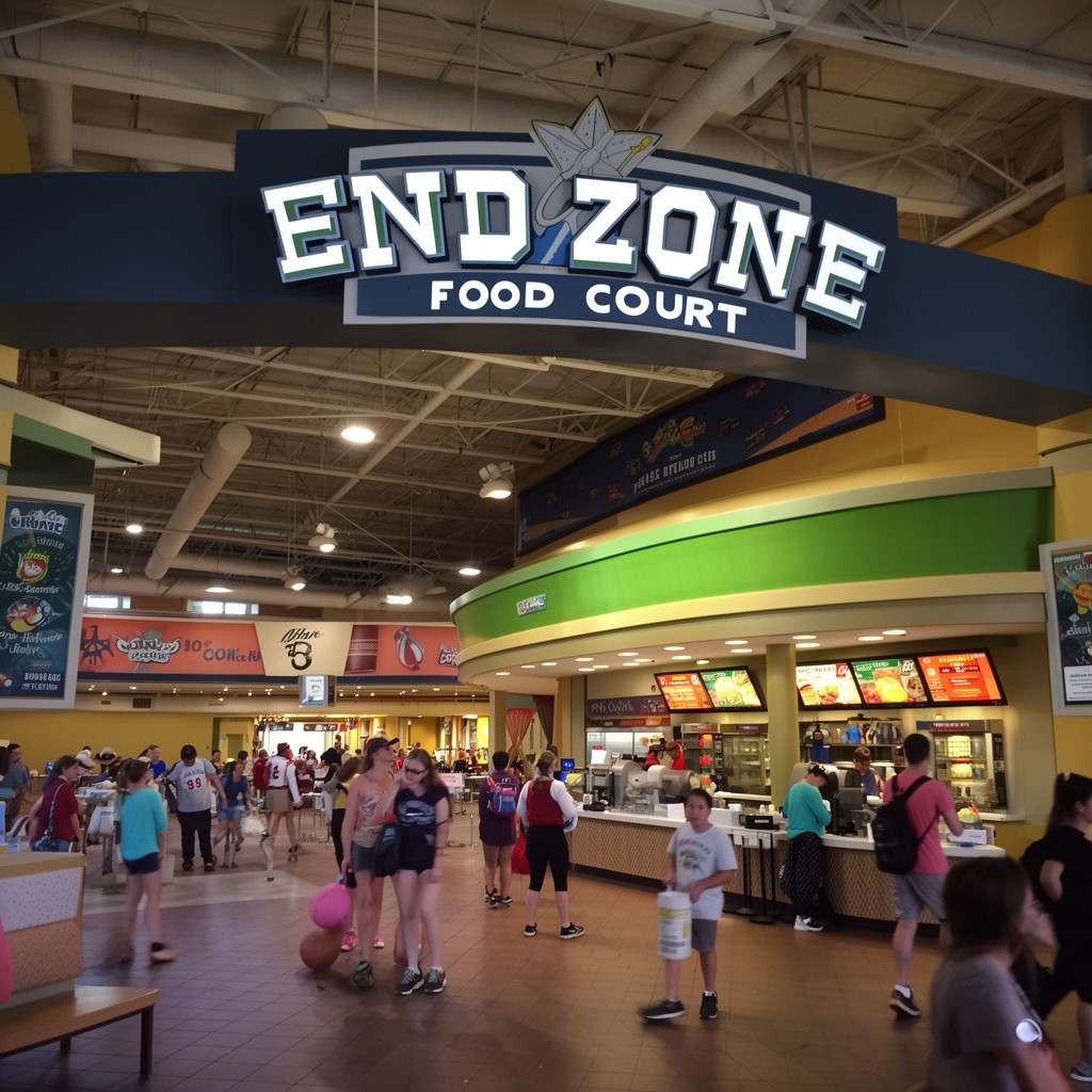 AI-generated illustration of End Zone Food Court