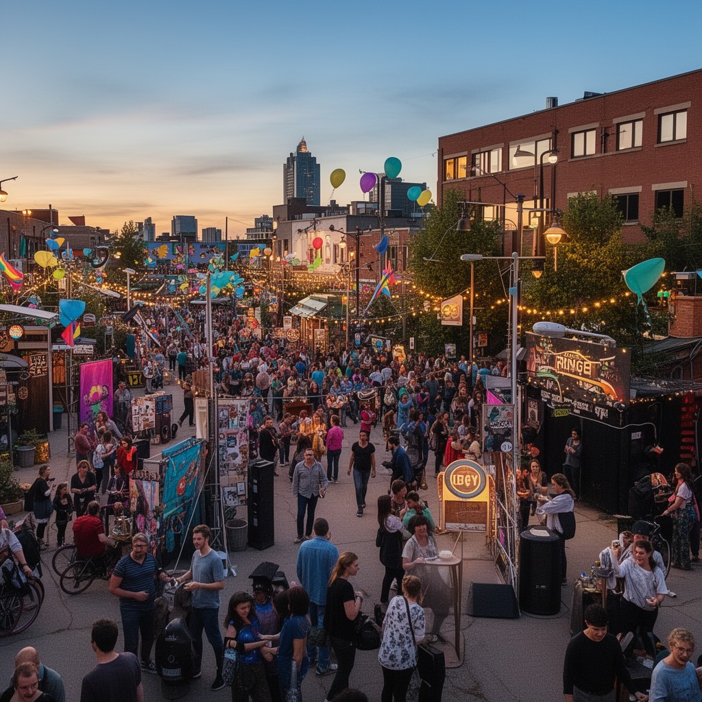 AI-generated illustration of Edmonton Fringe Theatre Festival