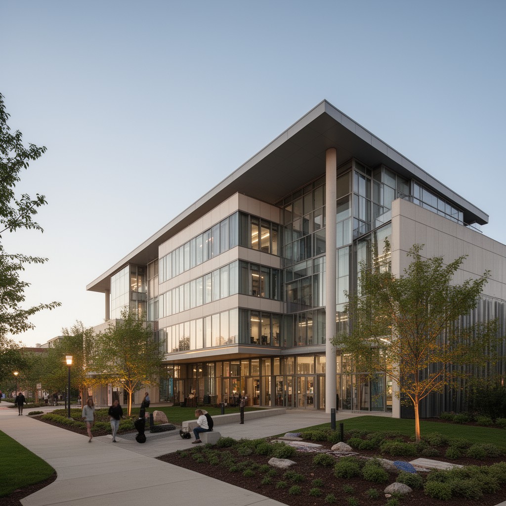 AI-generated illustration of Energy Sciences Building
