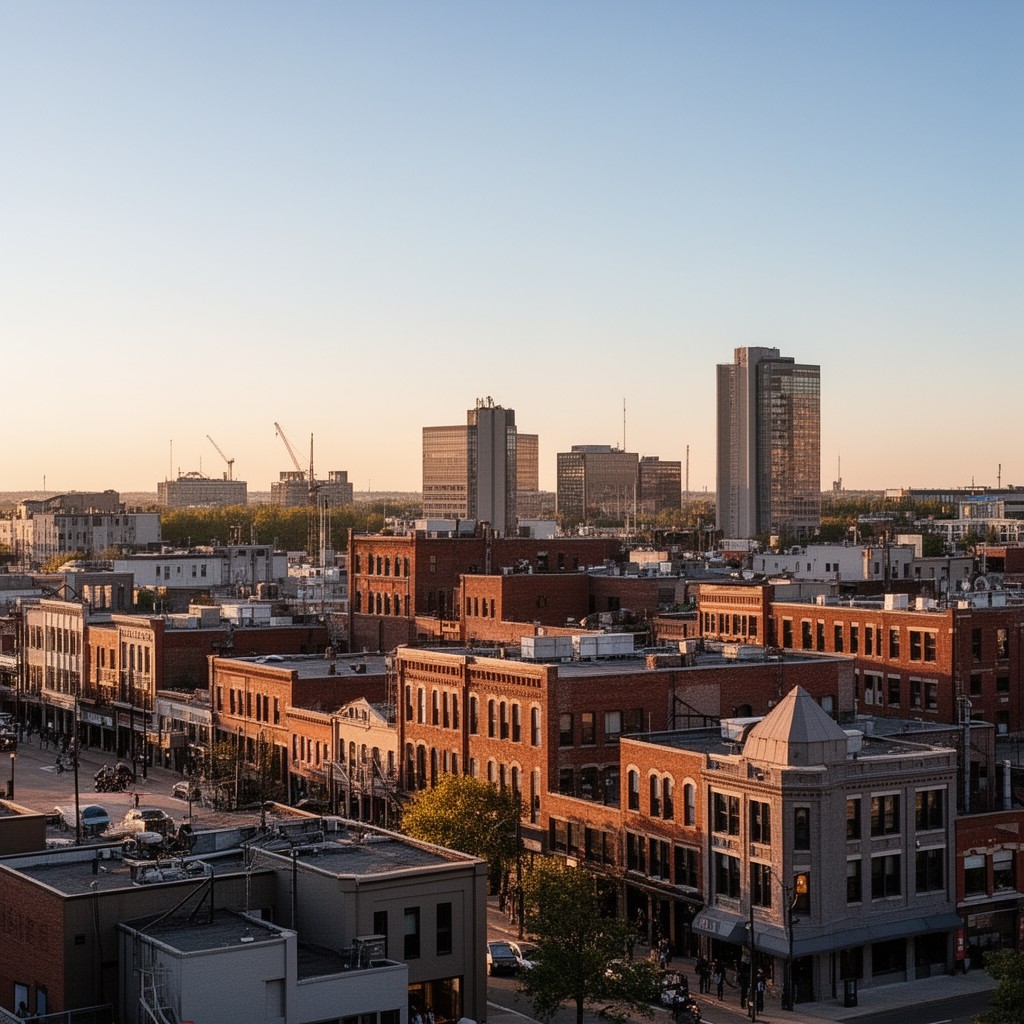 AI-generated illustration of Exchange District National Historic Site of Canada