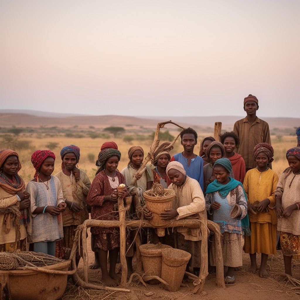 AI-generated illustration of Bilen people