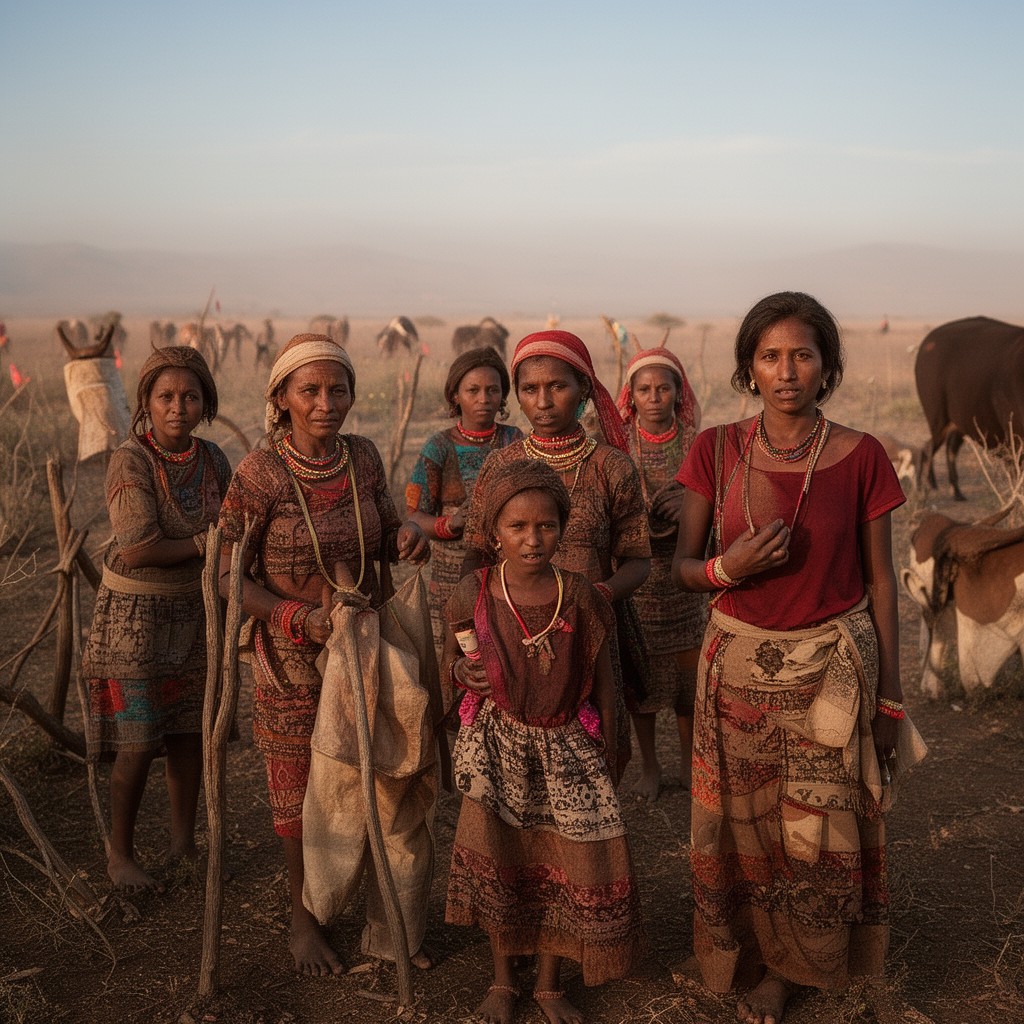 AI-generated illustration of Nara people