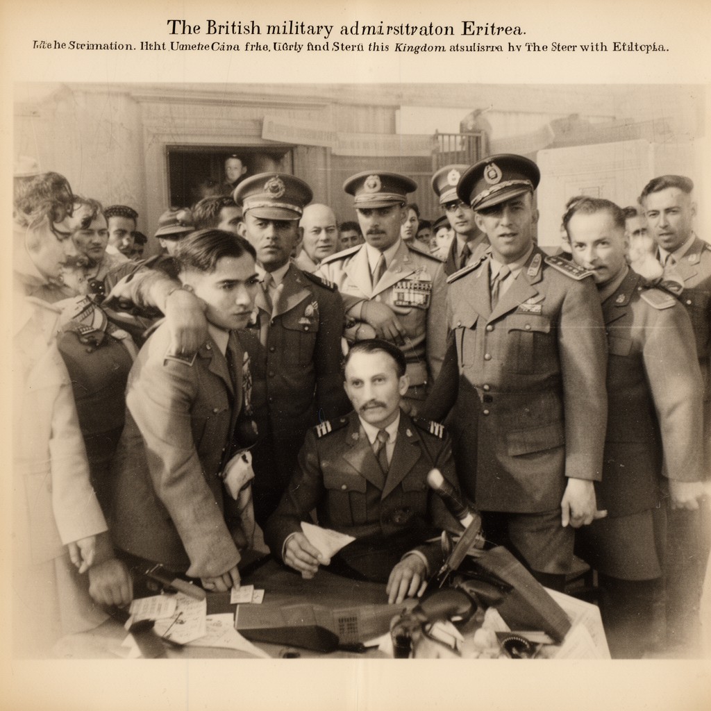 AI-generated illustration of British military administration