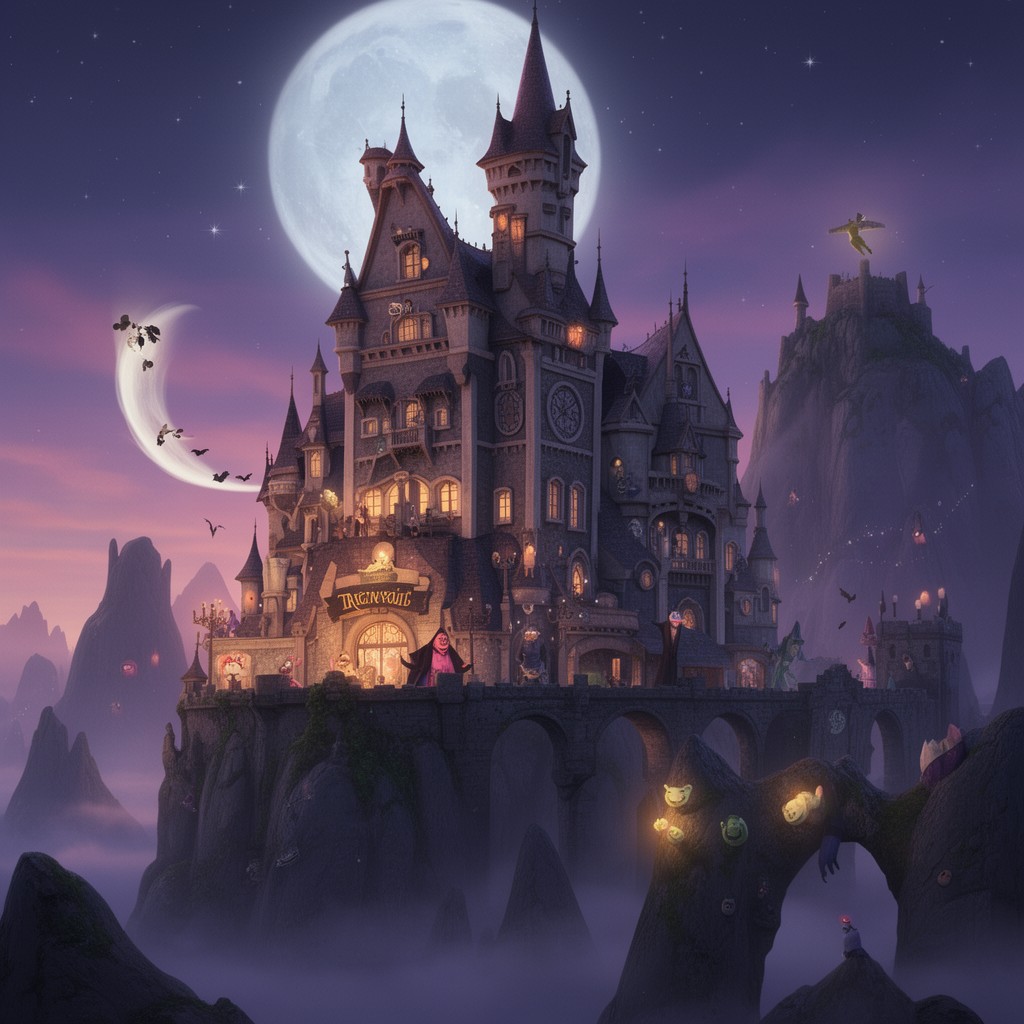 AI-generated illustration of Hotel Transylvania