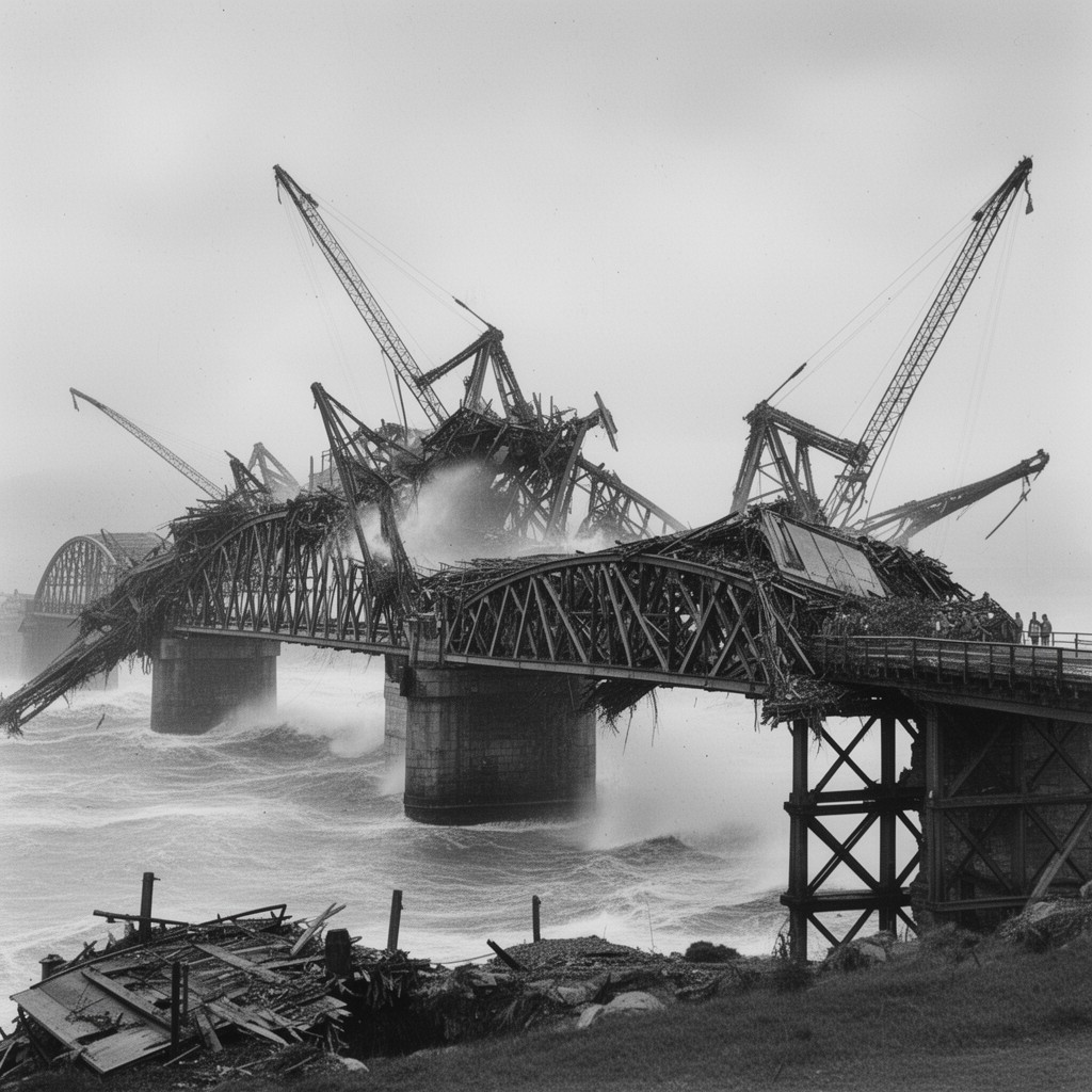 AI-generated illustration of Tay Bridge disaster