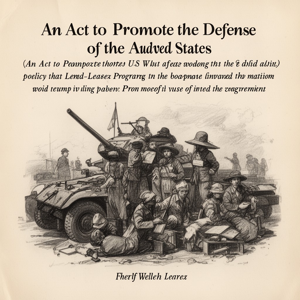 AI-generated illustration of An Act to Promote the Defense of the United States