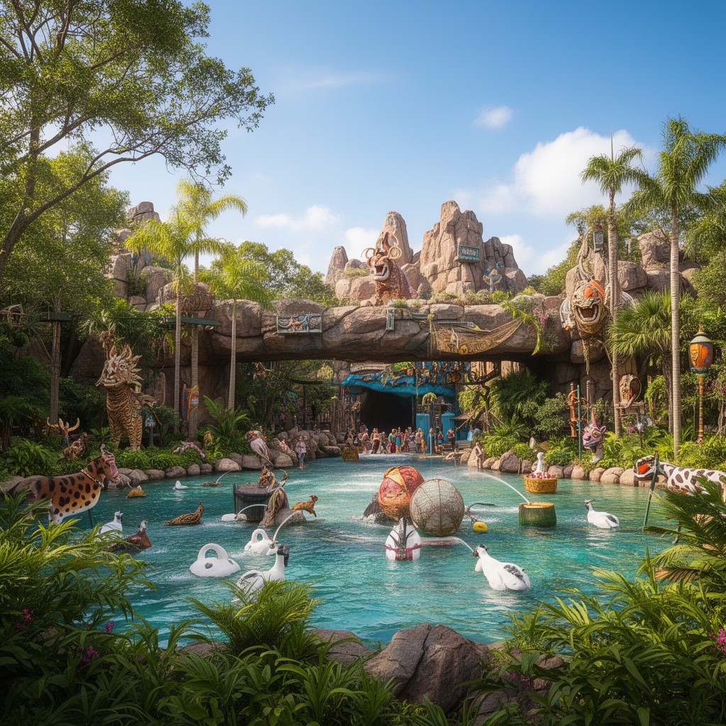 AI-generated illustration of Disney's Animal Kingdom