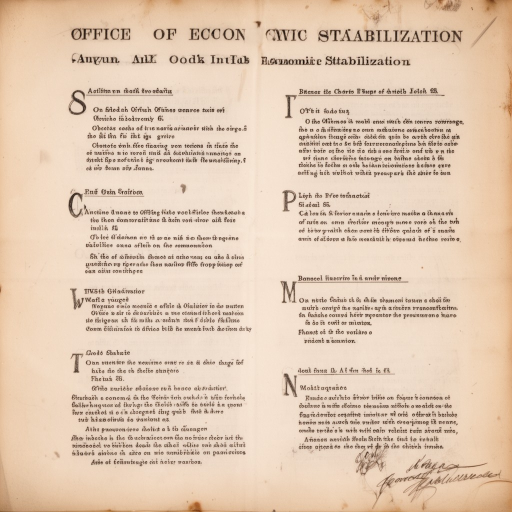 AI-generated illustration of Office of Economic Stabilization