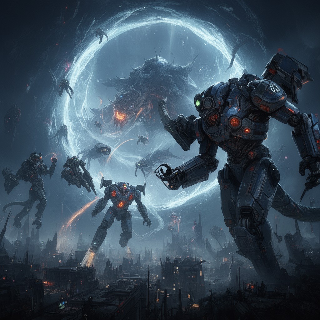 AI-generated illustration of Breaching the Anteverse rift