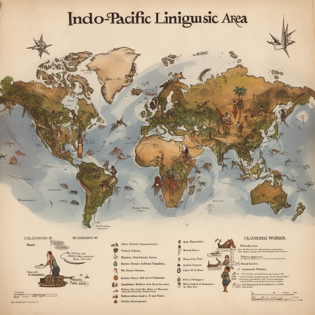 AI-generated illustration of Indo-Pacific linguistic area