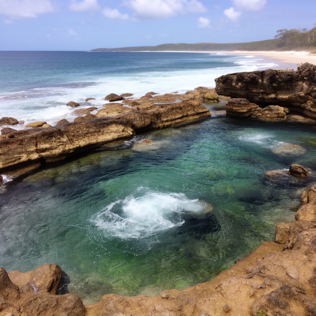 AI-generated illustration of Champagne Pools