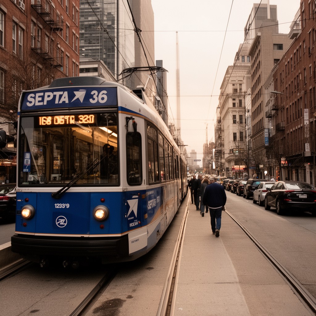 AI-generated illustration of SEPTA Route 36