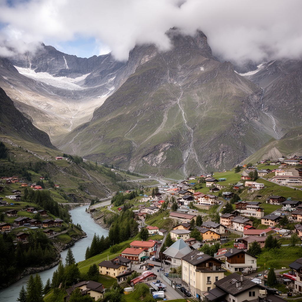 AI-generated illustration of Simplon Pass