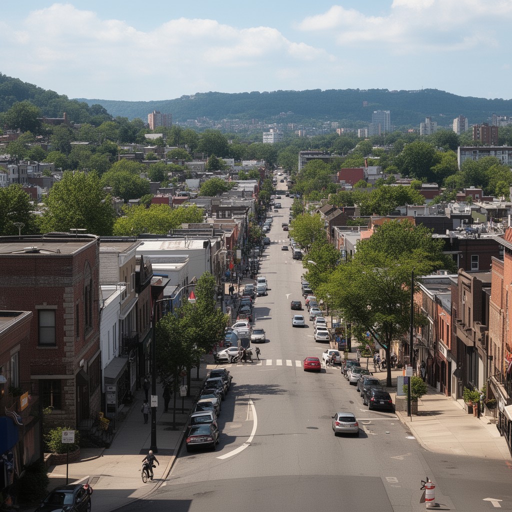 AI-generated illustration of Squirrel Hill