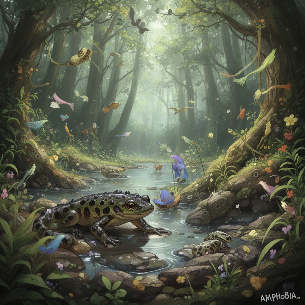 AI-generated illustration of Amphibia
