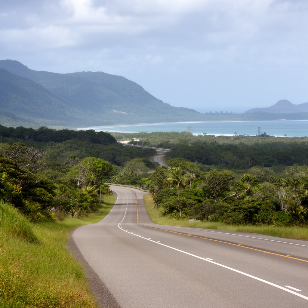 AI-generated illustration of Captain Cook Highway