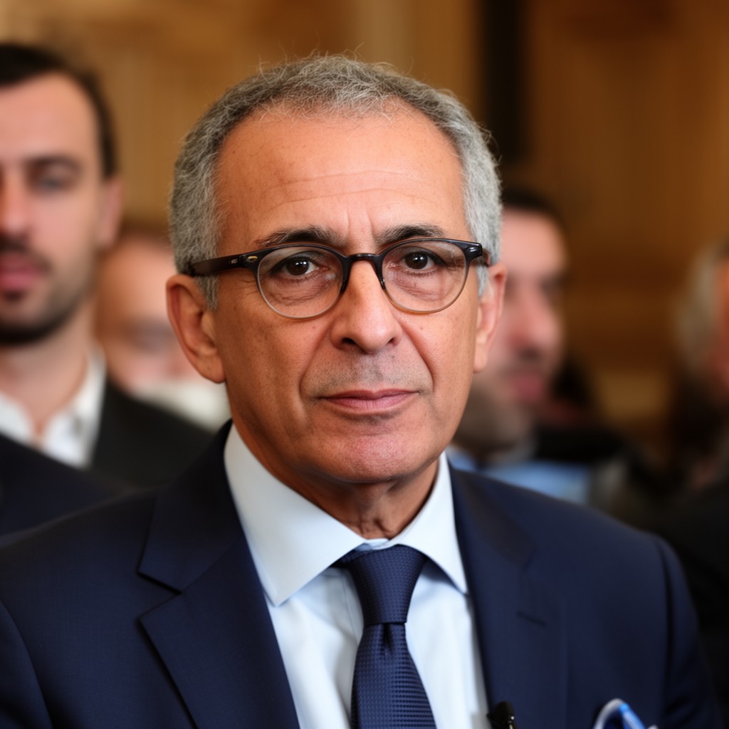AI-generated illustration of Moncef Marzouki