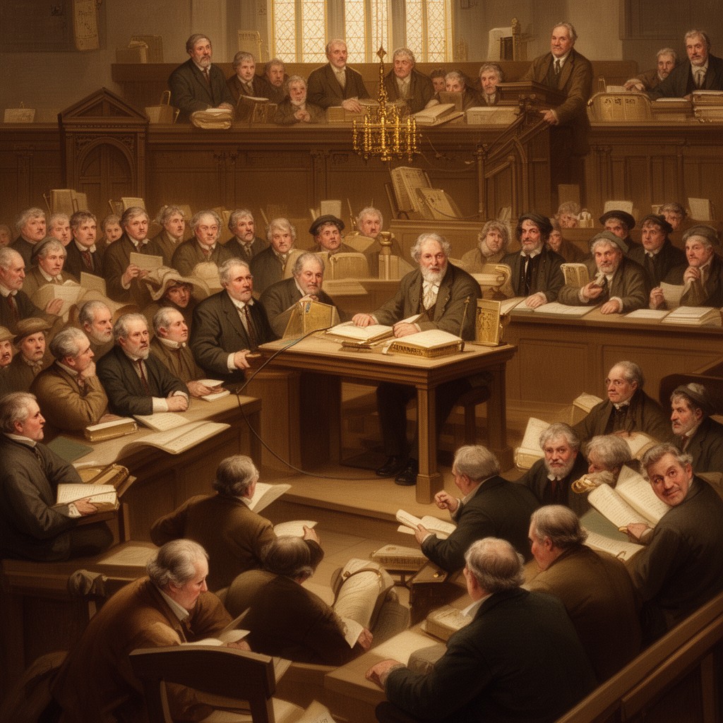 AI-generated illustration of Westminster Assembly
