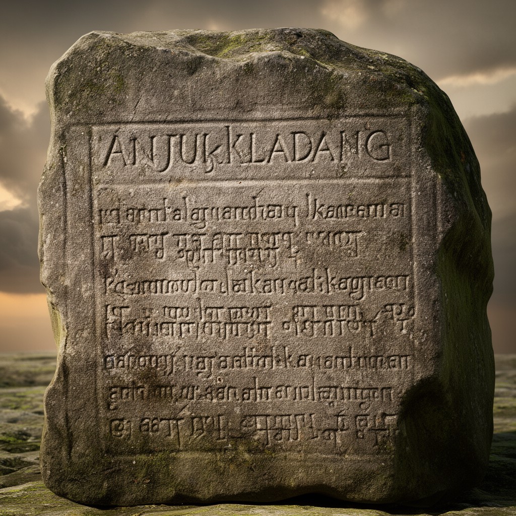 AI-generated illustration of Anjukladang inscription