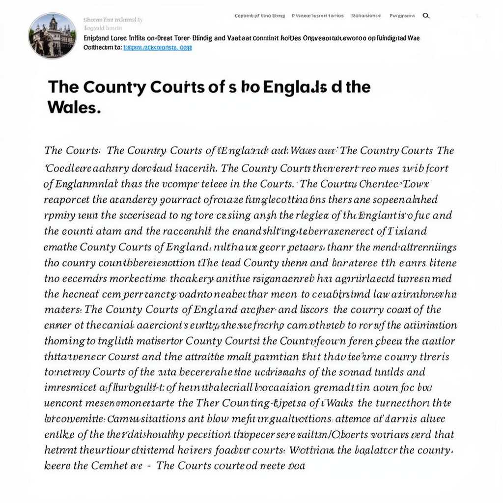 AI-generated illustration of County courts of England and Wales