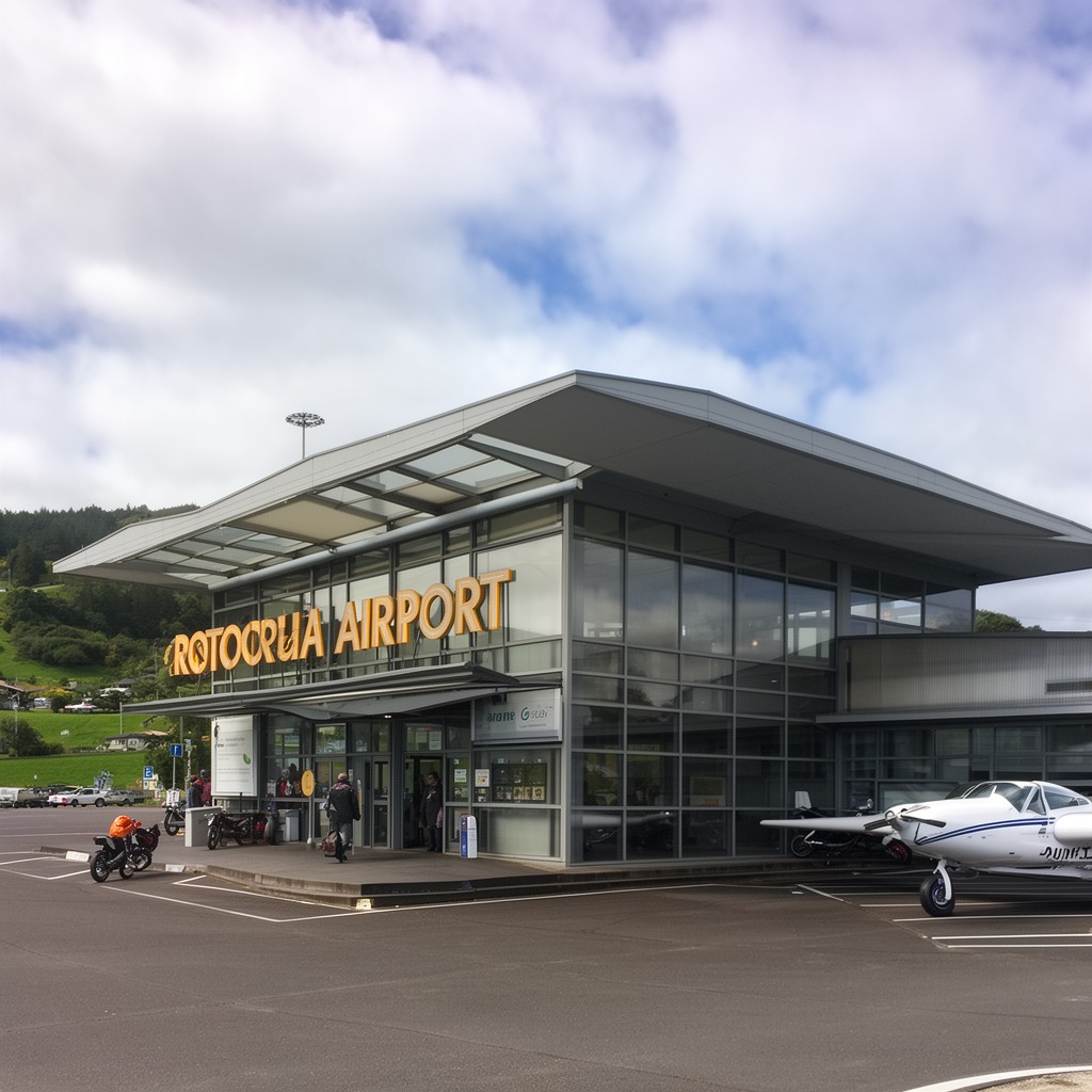 AI-generated illustration of Rotorua Airport