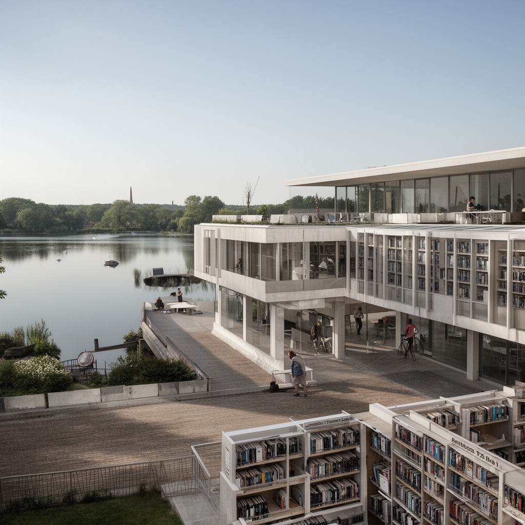 AI-generated illustration of Humboldt Library of Tegel