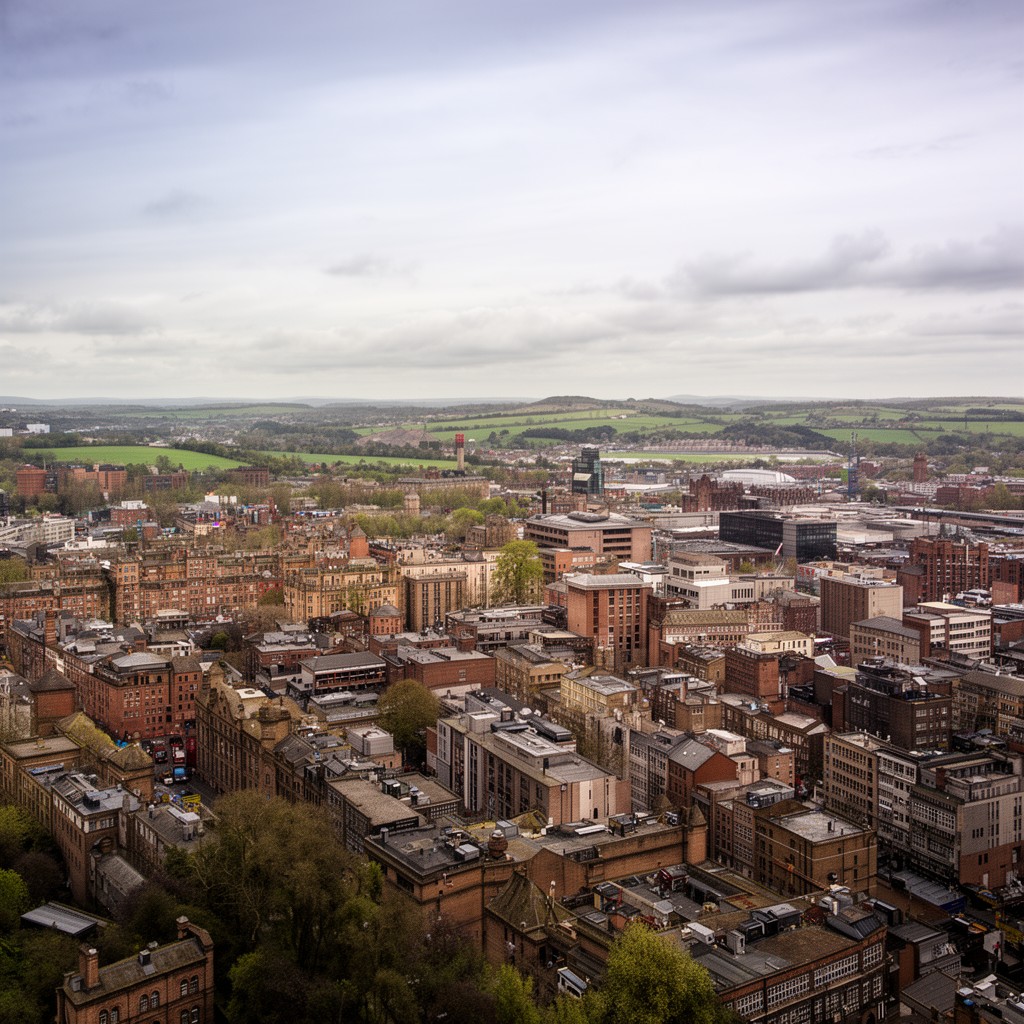 AI-generated illustration of North West England
