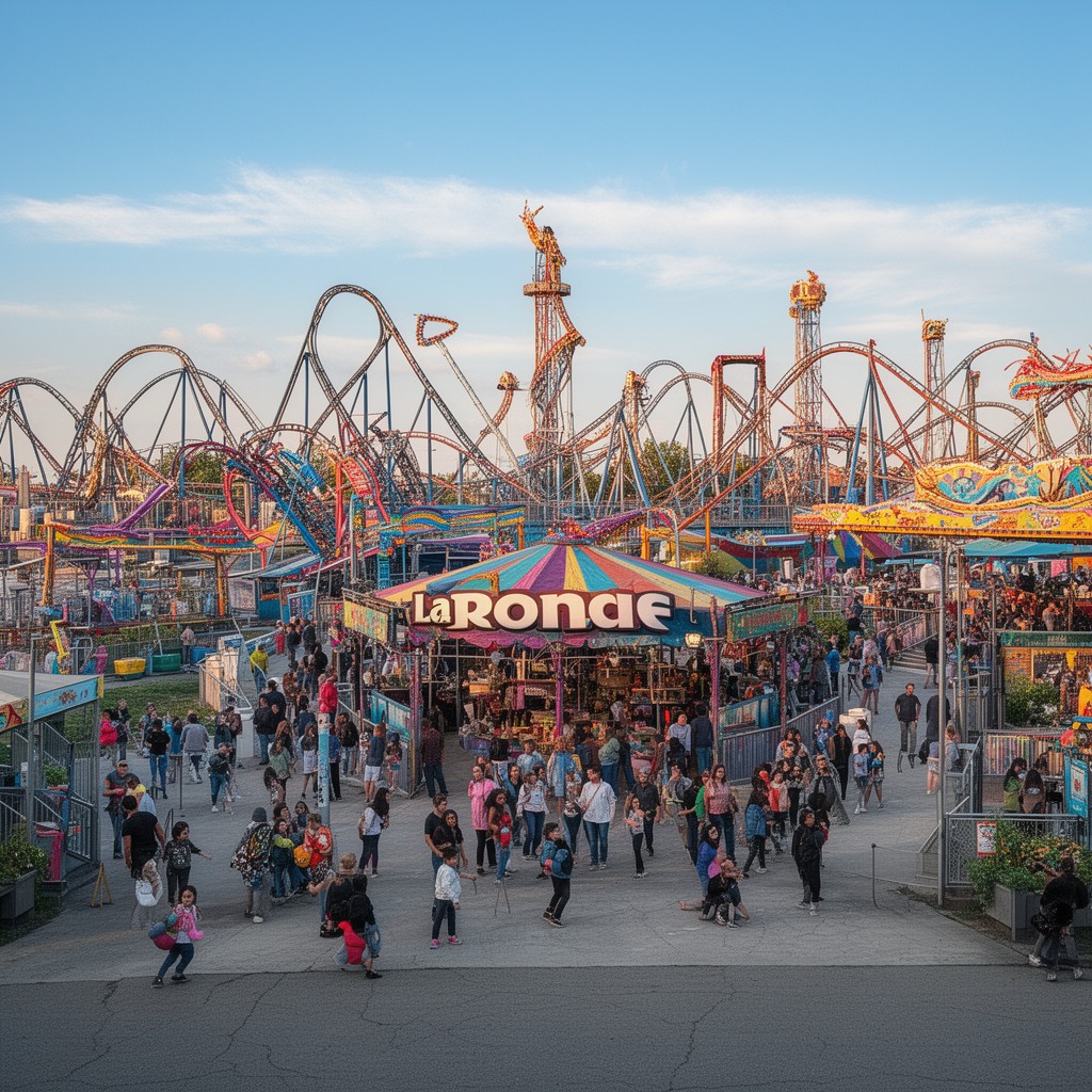 AI-generated illustration of La Ronde amusement park