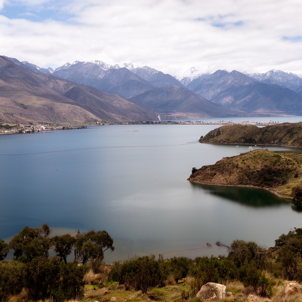 AI-generated illustration of Lake Titicaca