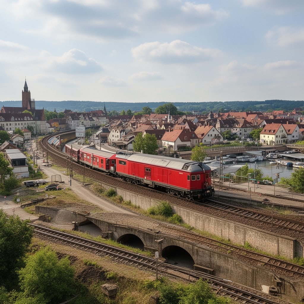 AI-generated illustration of Nuremberg–Bamberg railway