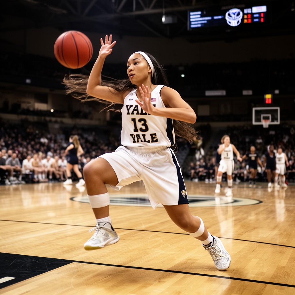 AI-generated illustration of Yale Bulldogs women’s basketball