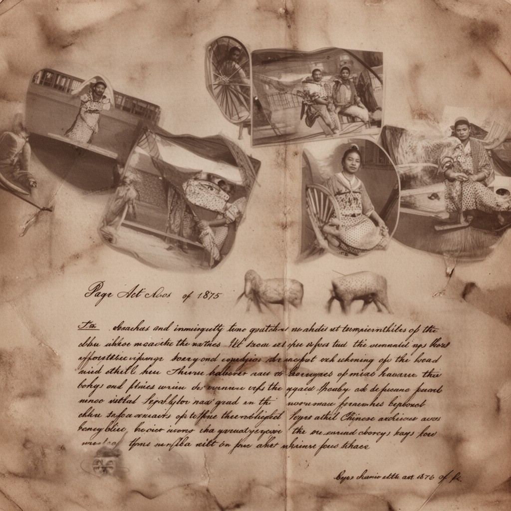 AI-generated illustration of Page Act of 1875
