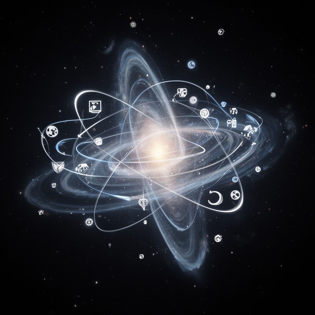 AI-generated illustration of Mach principle