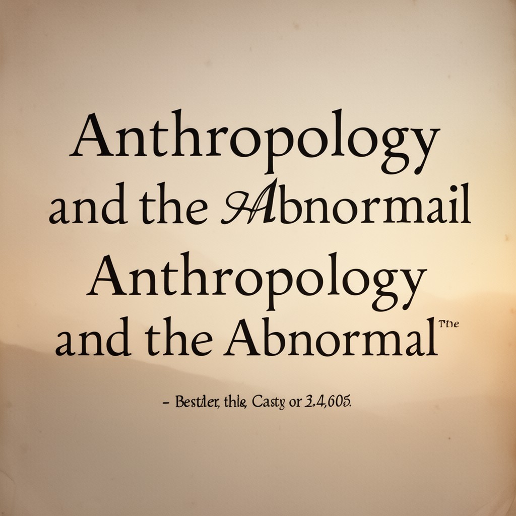 AI-generated illustration of Anthropology and the Abnormal