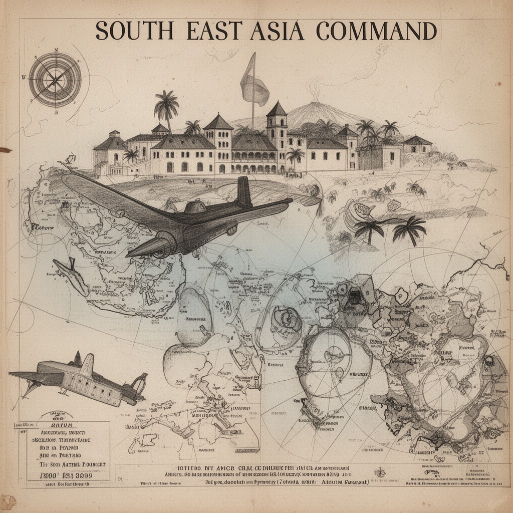 AI-generated illustration of South East Asia Command