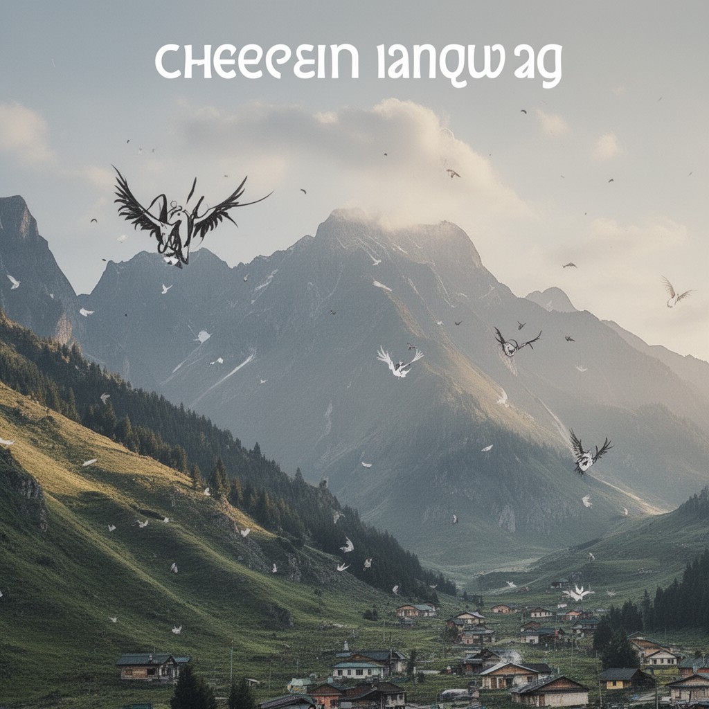 AI-generated illustration of Chechen language
