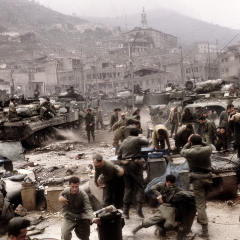 AI-generated illustration of First Chechen War