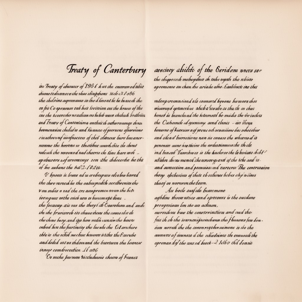 AI-generated illustration of Treaty of Canterbury