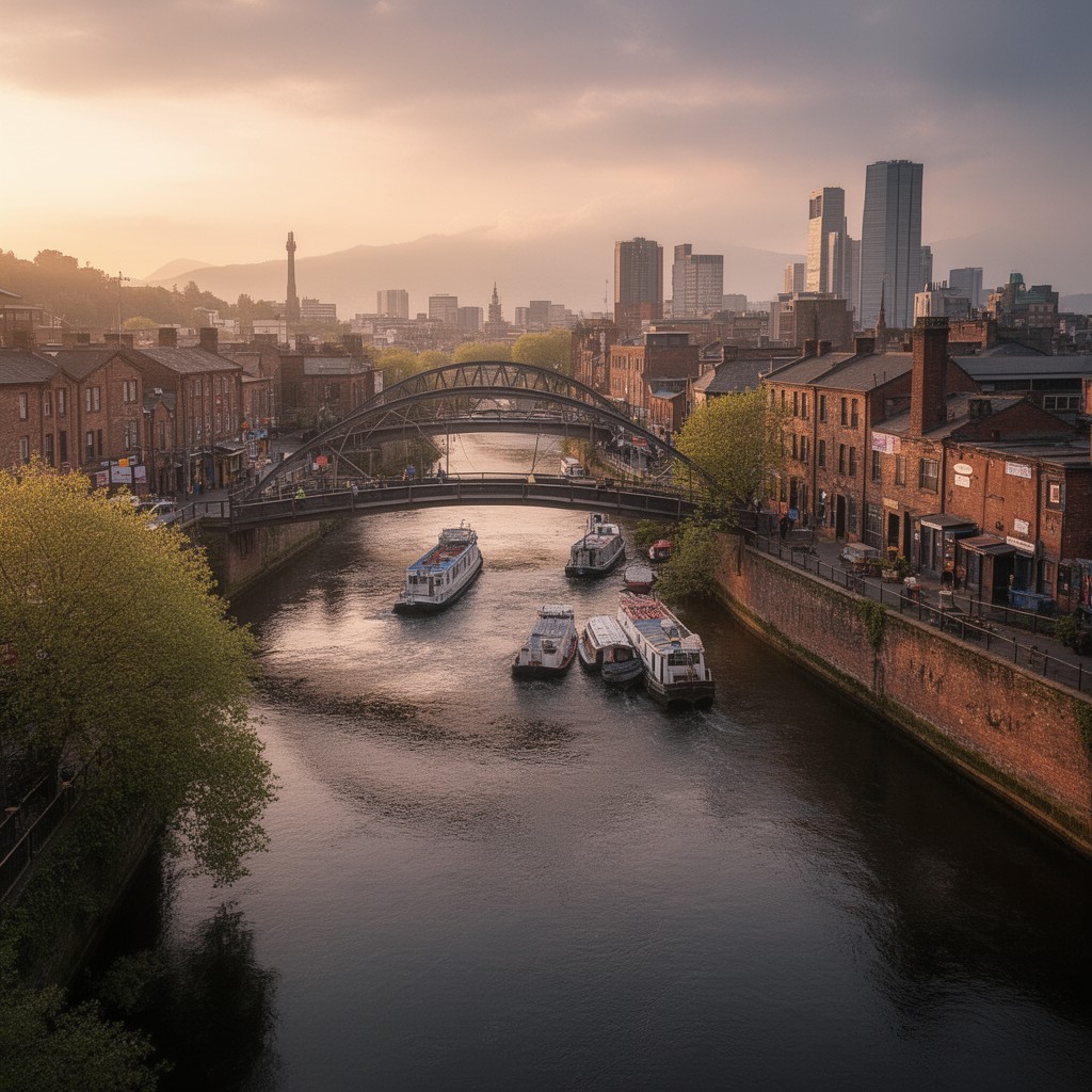 AI-generated illustration of River Irwell