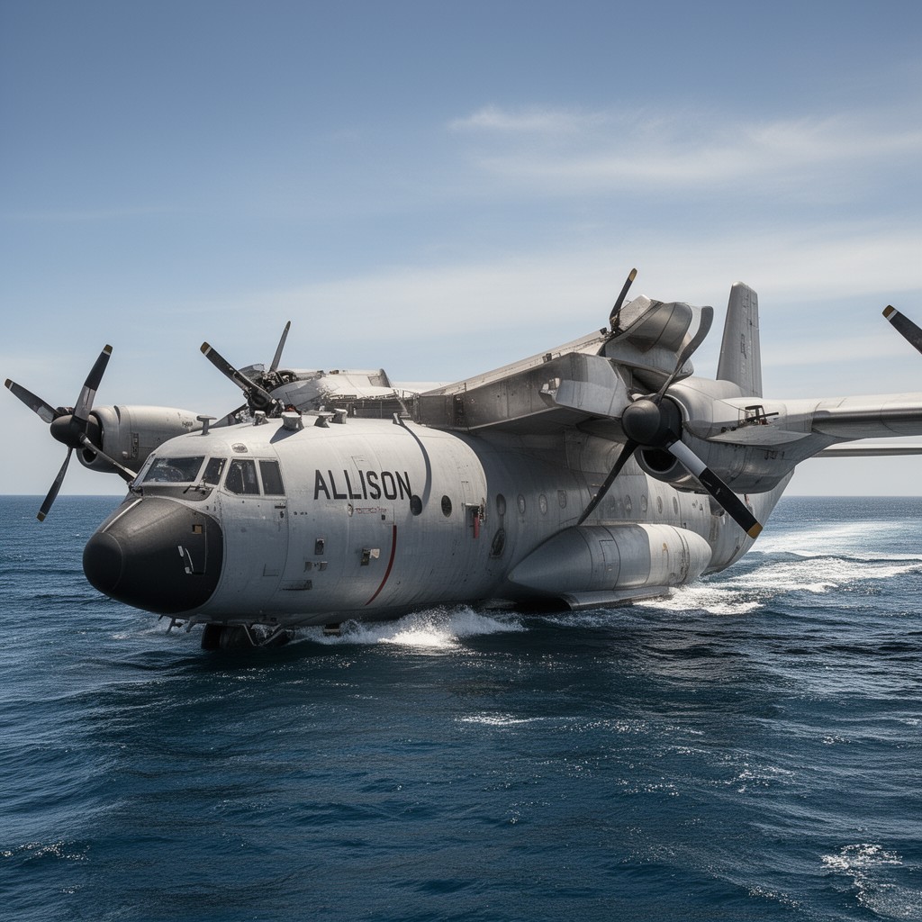 AI-generated illustration of Allison T56 turboprop