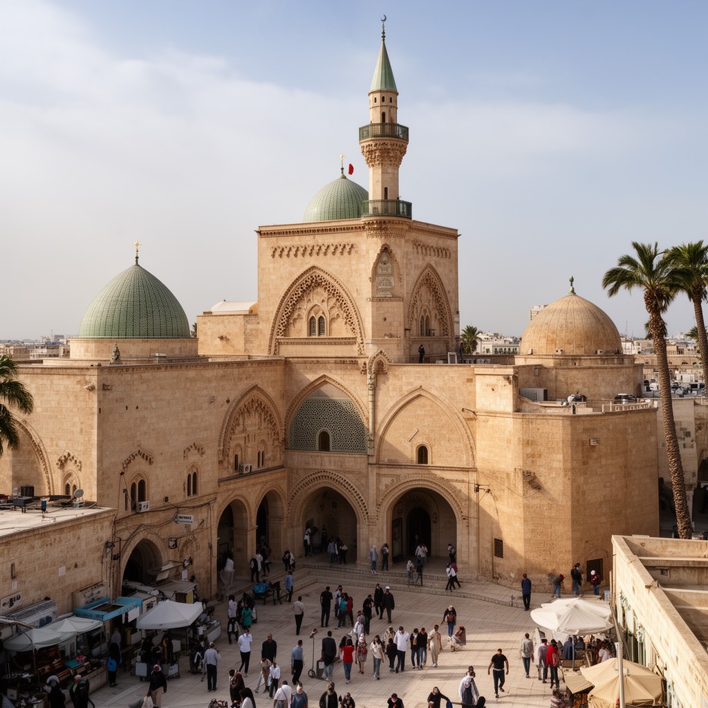 AI-generated illustration of Al-Zaytuna Mosque